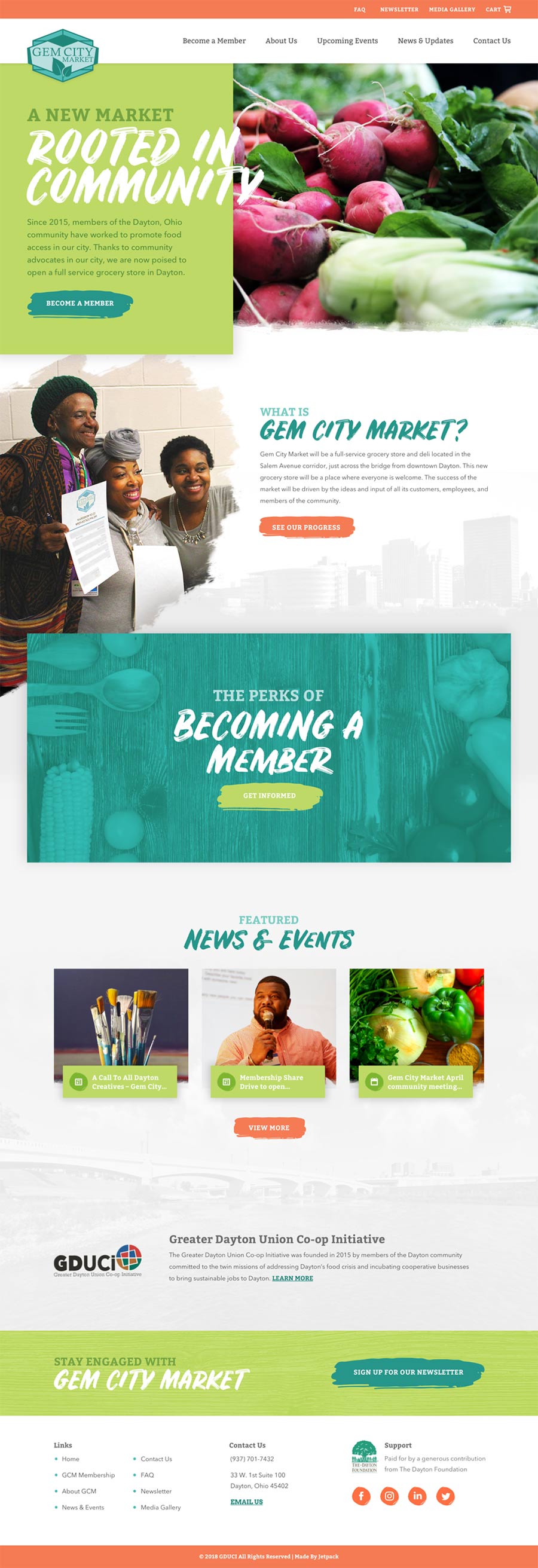 Gem City Market Website - Full Screenshot